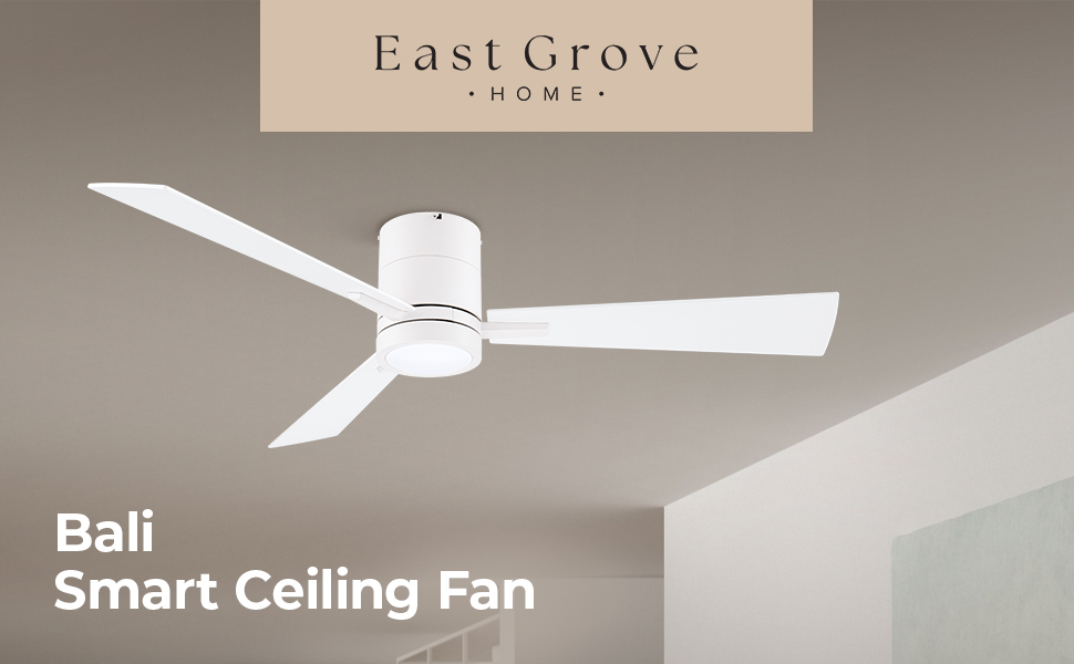 East Grove Home Bali Smart Flush Mount Ceiling Fan - A Plus Content 1