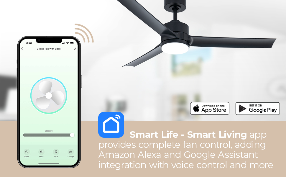 East Grove Home Cyclone Smart Ceiling Fan - A Plus Content 3