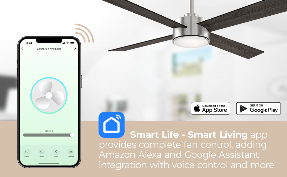 East Grove Home Santorini Smart Ceiling Fan - A Plus Content 3