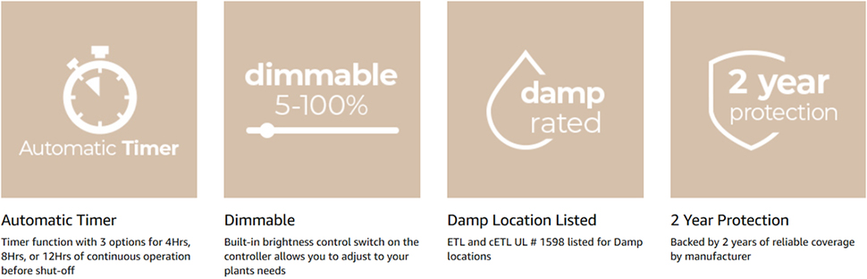 East Grove Home Helios LED Plant Grow Light - A Plus Content 3