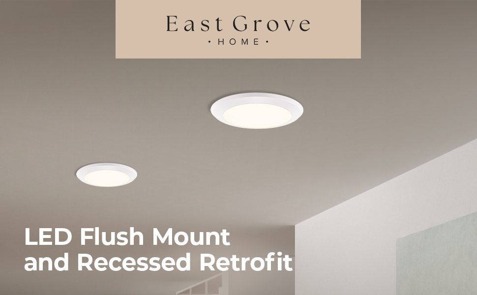 East Grove Home Builder Essential Disc LED Flushmount - A Plus Content 1