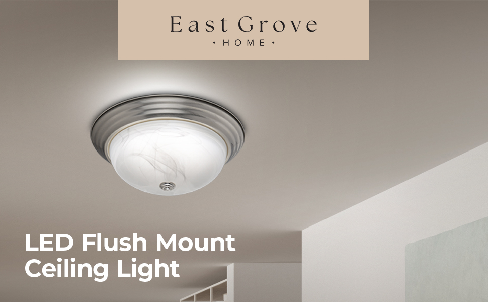 East Grove Home Builder Essential Dome LED Flushmount - A Plus Content 1