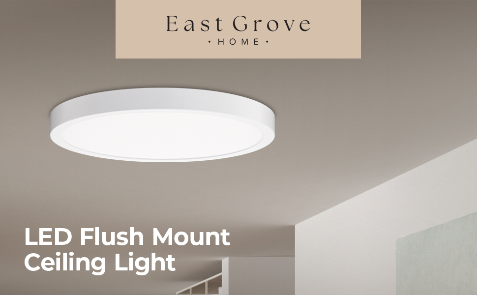 East Grove Home Builder Essential Round LED Flushmount - A Plus Content 1
