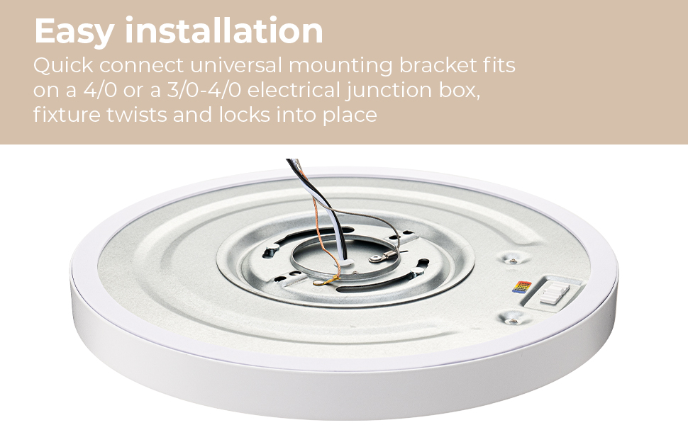 East Grove Home Builder Essential Round LED Flushmount - A Plus Content 4