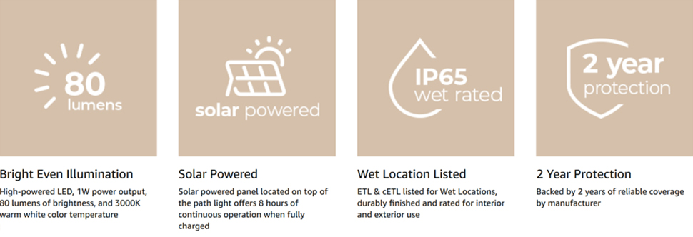 East Grove Home EcoPath Solar Path Light - A Plus Content 4