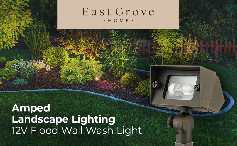 East Grove Home Amped 12V Landscape Flood Light - A Plus Content 1