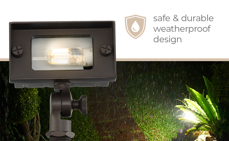 East Grove Home Amped 12V Landscape Flood Light - A Plus Content 4b