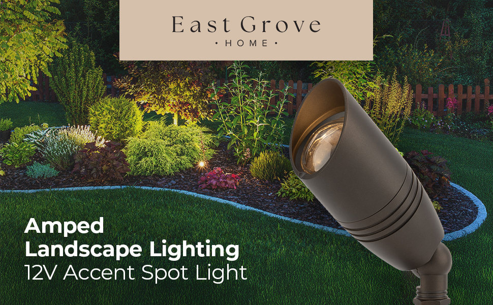 East Grove Home Amped 12V Landscape Long Cowl Accent Light - A Plus Content 1