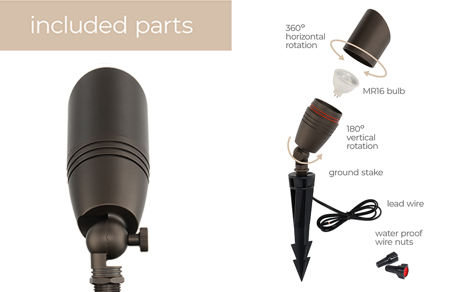 East Grove Home Amped 12V Landscape Long Cowl Accent Light - A Plus Content 2