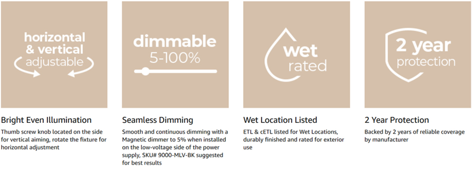 East Grove Home Amped 12V Landscape Accent Light - A Plus Content 4a