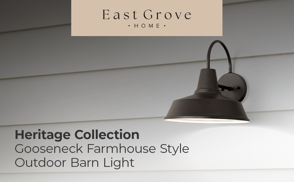 East Grove Home Heritage Farmhouse Outdoor Barn Light - A Plus Content 1