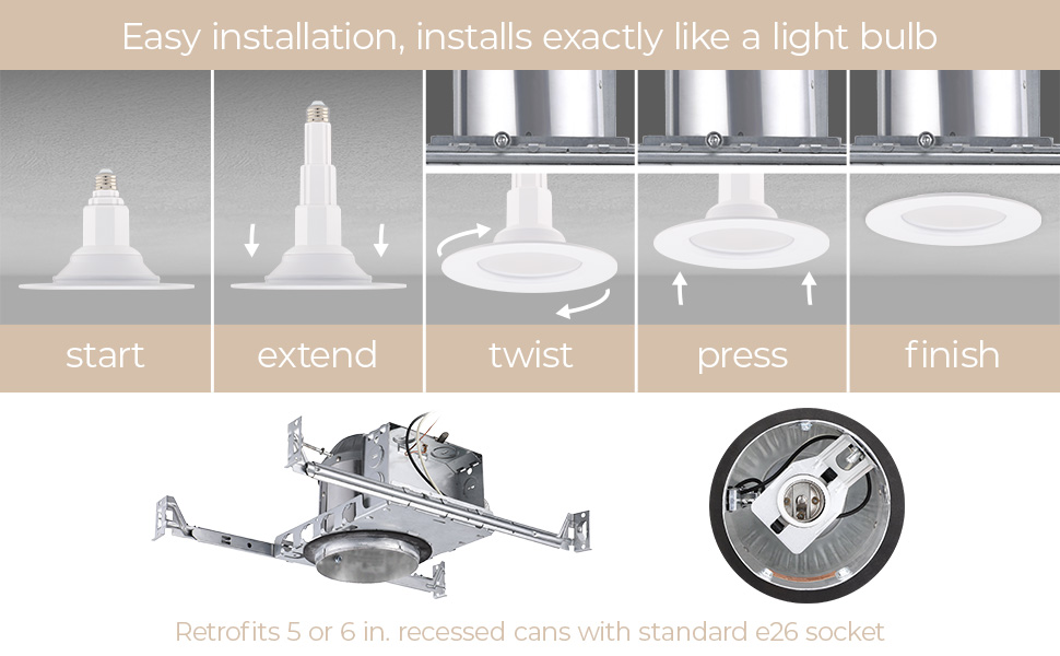 East Grove Home Just Screw Me In Recessed Retrofit Light - A Plus Content 2