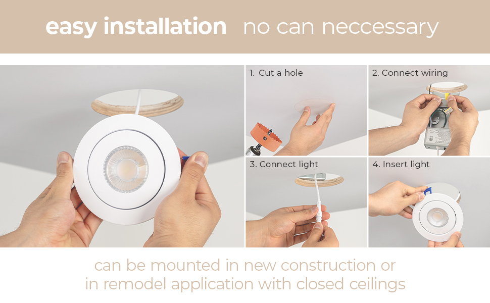 East Grove Home Builder Essential Adjustable Recessed Light - A Plus Content 2