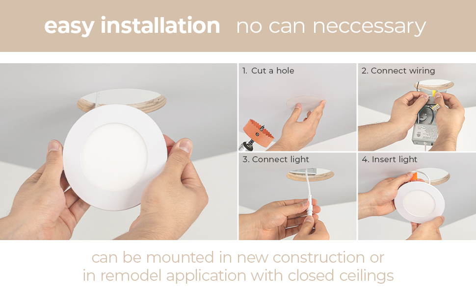 East Grove Home Builder Essential Wafer Recessed Light - A Plus Content 2