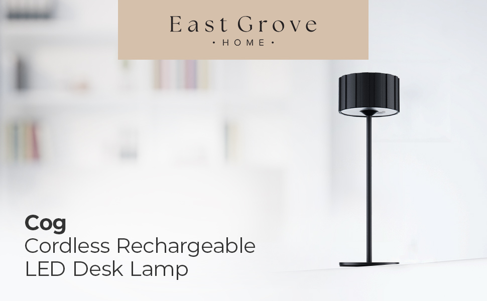 East Grove Home Cog LED Table Lamp - A Plus Content 1