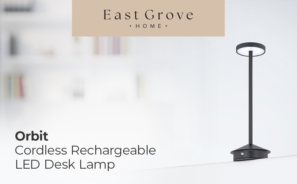 East Grove Home Orbit Rechargeable Table Lamp - A Plus Content 1
