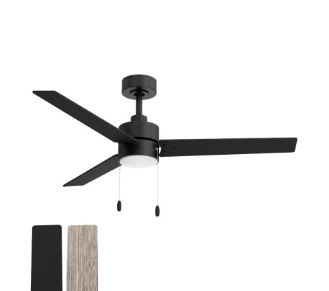 Hertitage 3-Blade Pull Chain Ceiling Fan with Reversible Blades