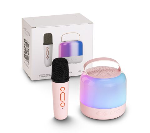 Retro Wireless Karaoke Speaker 500MaH USB-C Rechargeable with Microphone