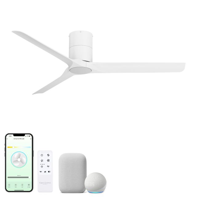 Delta 3-Blade Smart Flush Mount Ceiling Fan