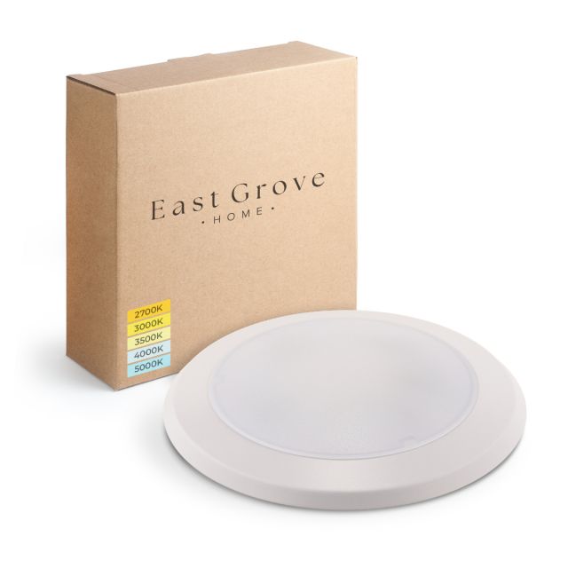 Builder Essential Disc 6in Round LED Flush Mount For Electrical Junction Box