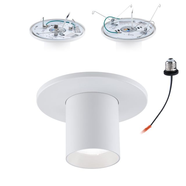Versa 3.5in 3-in-1 Flush Mount for Junction Box, Recessed Retrofit Kit, or Cutout