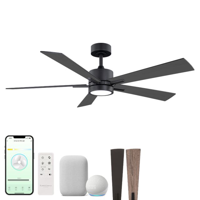 Bali 5-Blade Smart Ceiling Fan with Reversible Blades