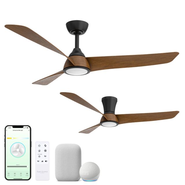 Versa 3-Blade Smart Dual Mount Convertible Ceiling Fan or Flush Mount Fan