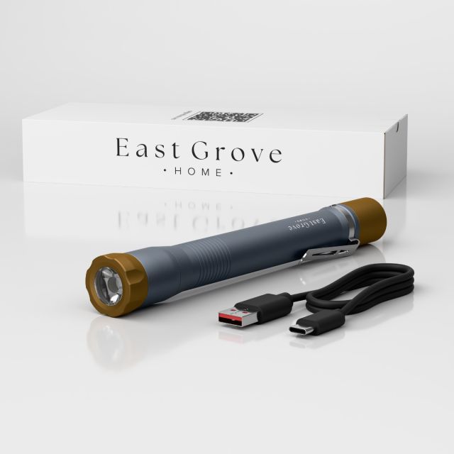 Pin Point 6.3in Slim LED USB-C Rechargeable Flashlight