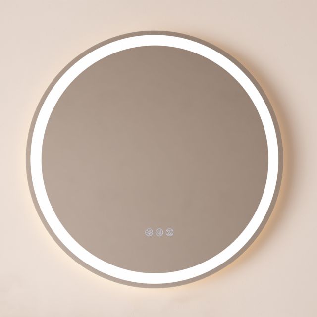 Corona Front and Back Illuminated Round LED Frameless Mirror