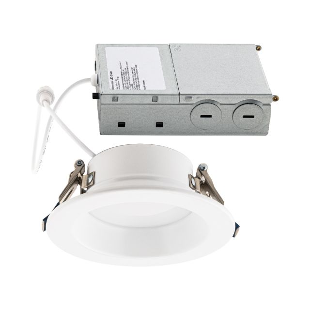 Builder Essential Round LED Recessed Light and Housing for Remodel or New Construction with Regressed Trim