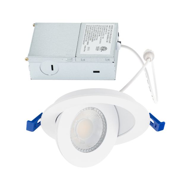 Builder Essential Round LED Recessed Light and Housing for Remodel or New Construction 0-90 Degree Adjustable