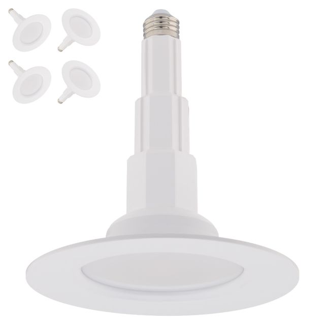 Just Screw Me In 6in LED Recessed Retrofit Light for E26 with Telescoping Neck (Pack of 4)