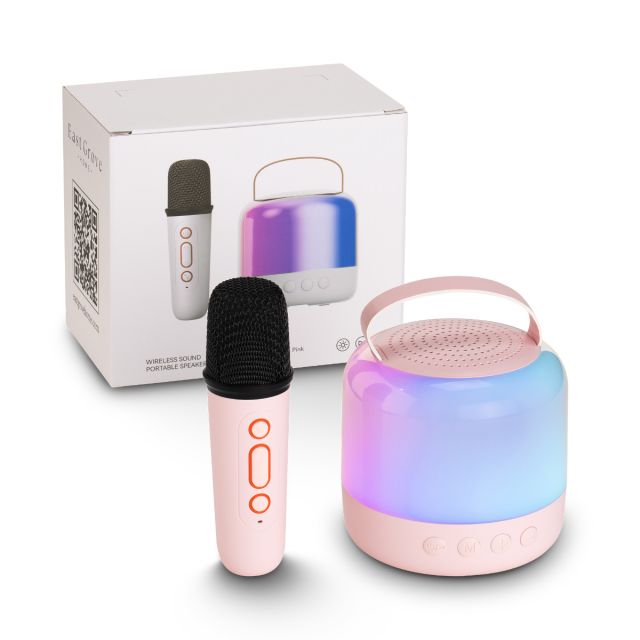 Retro Wireless Karaoke Speaker 500MaH USB-C Rechargeable with Microphone