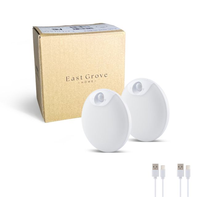 Magnetix 3in Re-Chargeable LED Under Cabinet Motion Sensor Puck Light with Magnetic Mounting, 3000K CCT in White