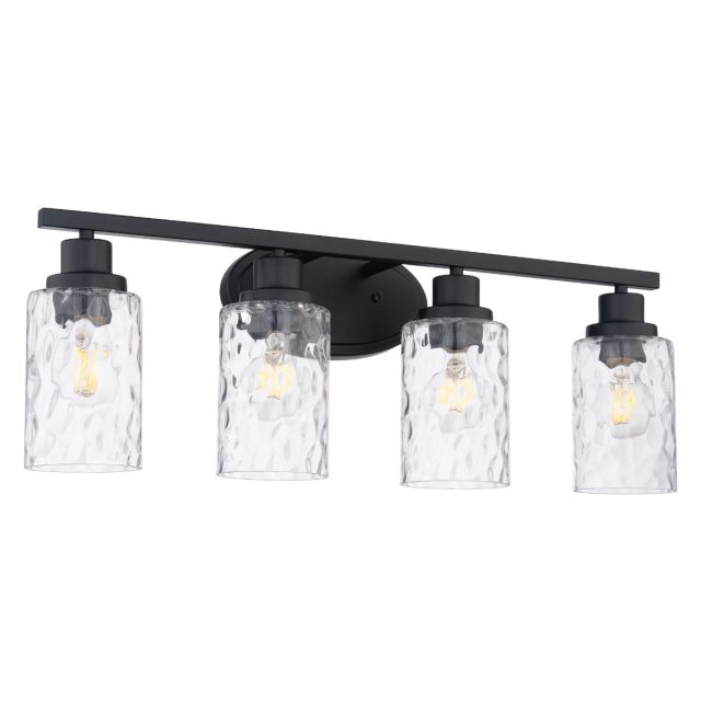 Heritage Bathroom Vanity and Wall Light with Hammered Glass